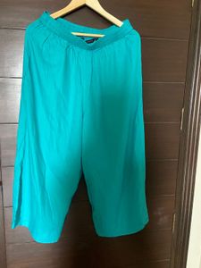 Rangmanch Turquoise Blue Colour Palazzo (L-XL)