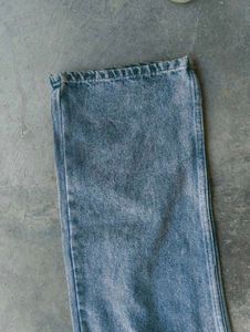 Acid Wash Wide Leg Straight Jeans