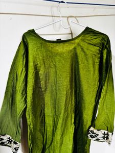 Olive Green Elegant Kurta - XL