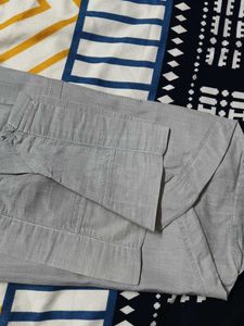 UGIZ Men Cotton Linen Smart Fit Short Sleeve Shirt