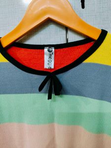 Rainbow Coloured Body Fitted Top