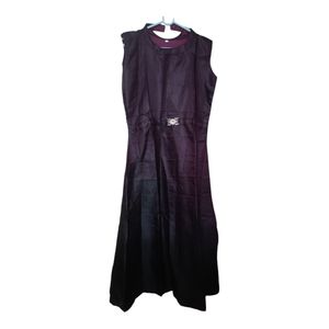New Maroon Gown With Belt