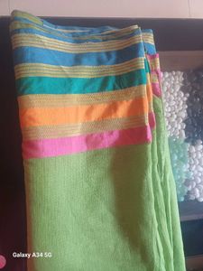 Cotton Saree With Stylish  Blouse.