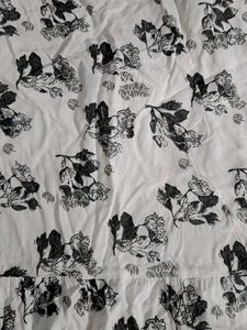 Floral Print Balck And White Short Kurti ❤️