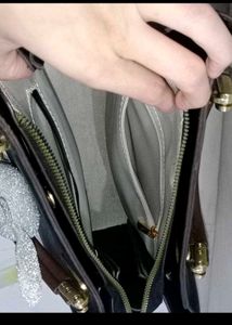 Chic Black Satchel with Cute Charms