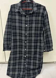 long black button up shirt