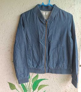 Denim Bomber Jacket - Classic Style