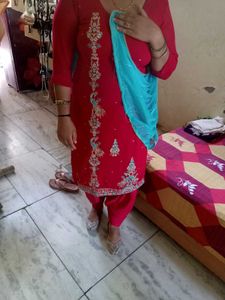 Pink Embroidered Kurta Salwar Suit