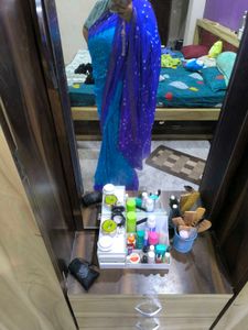 Dark And Light Blue Rajasthani Tie Dye Saree