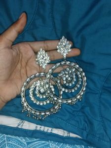 Oxidized Long Earring