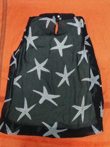 Star Print Sleeveless Top