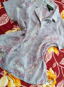Lavender 3/4 Sleeves Shirt