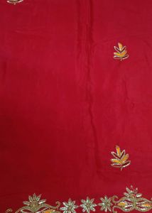 Offer  For Today    Red Partywear Saree Sare