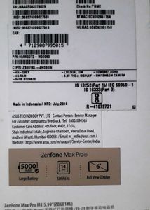 Asus Max Pro Like New Condition