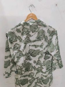 Patterned Button-Down Shirt