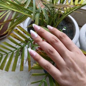 French Tip Almond Nails