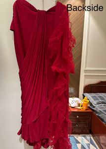 Elegant Maroon drape saree