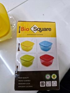Bio Square 3pc Container