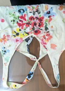 H&amp;M Floral Sundress with Open Back beachy vibe