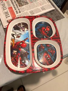 Mickey Mouse And Spider Man Divided Plate