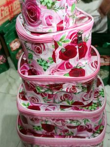 Floral Cosmetic Bag Set 5