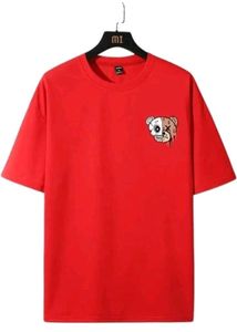 Red &#34;Happiness&#34; Graphic Tee Pack Of 1pcs