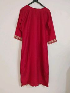 Red Festive Kurta - (Worn Only Once)