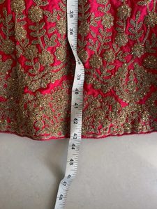 Embroidery And Diamond Work Bride Lehnga