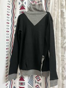 Black Hi-Neck Woollen Sweater
