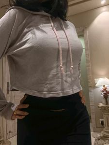 H&amp;M Lavender Hoodie Cropped