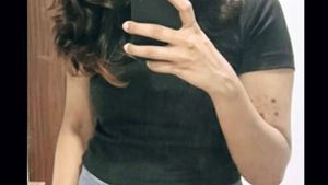 Simple Black And White Top - Size S