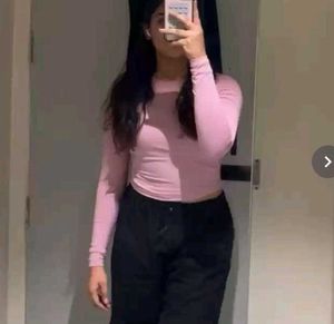 Pink Long Sleeve Top