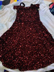 Red Sequin Dress