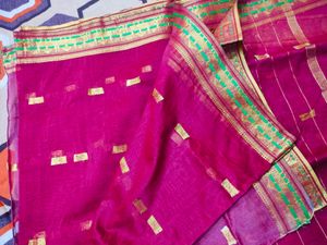 Bandhani Print Maroon Saree