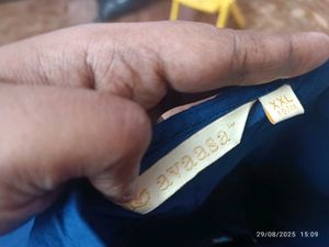 New Unused Xxl Avaasa Blue Embroidered Kurta