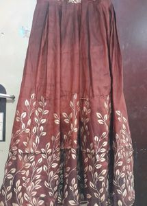 Maroon Full Ankle Length Gown