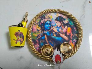 Krishna Decor Plate & Bucket Holi