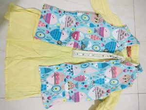 Boys Kurta Pajama with Printed Vest