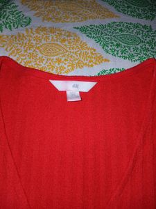 Red V-Neck H&amp;M Top