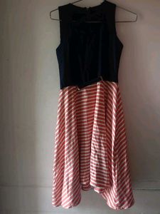 Striped Fit & Flare Dress