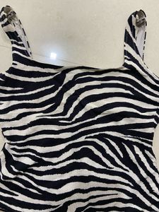 Zebra Print One Piece Swimsuit