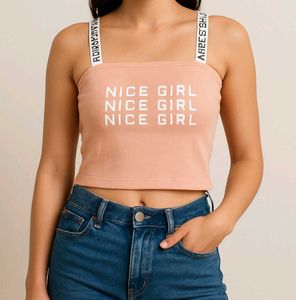 Cute &#39;Nice Girl&#39; Crop Top