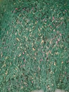 Fluffy Green Knit Sweater