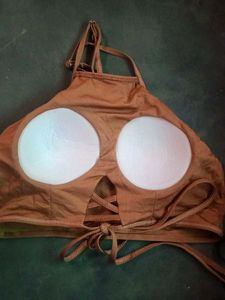 Boho Lace-Up Halter  Crop Top