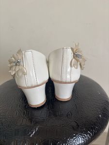 Elegant White Mary Jane  Heels