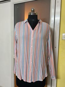 ENERGY Striped Button-Up Shirt