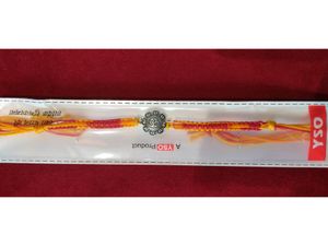 Om Pure Silver Rakhi