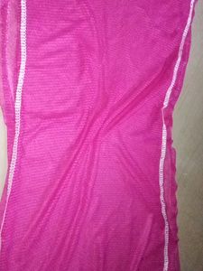Pink Netted Duppata