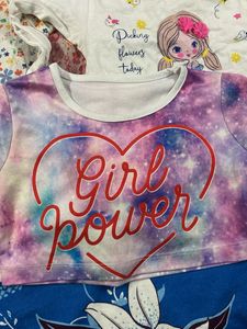 2-4 Yr Girl Kids&#39; Graphic &amp; Floral T-Shirt Bundle