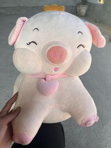 Adorable Pig Plushie with Crown